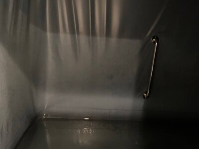 Inside the float tank Inside the float tank